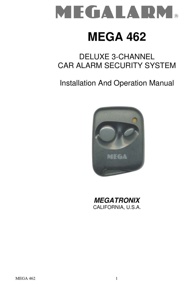 MEGATRONIX MEGALARM MEGA 462 Installation and operation manual MEGATRONIX MEGALARM MEGA 462 Installation and operation manual