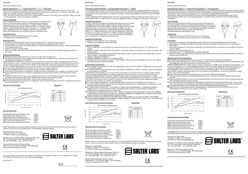 Salter Labs Nasal-Aire II User manual