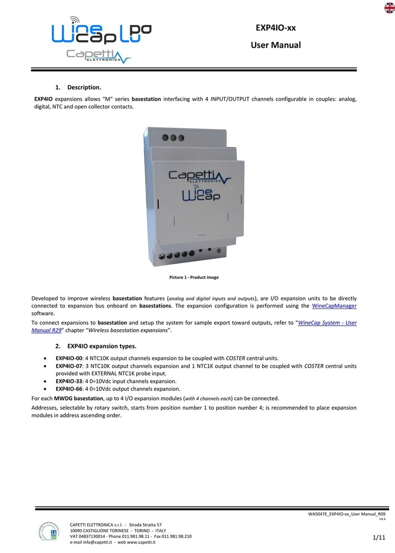 Capetti Elettronica Winecap EXP4IO Series user manual