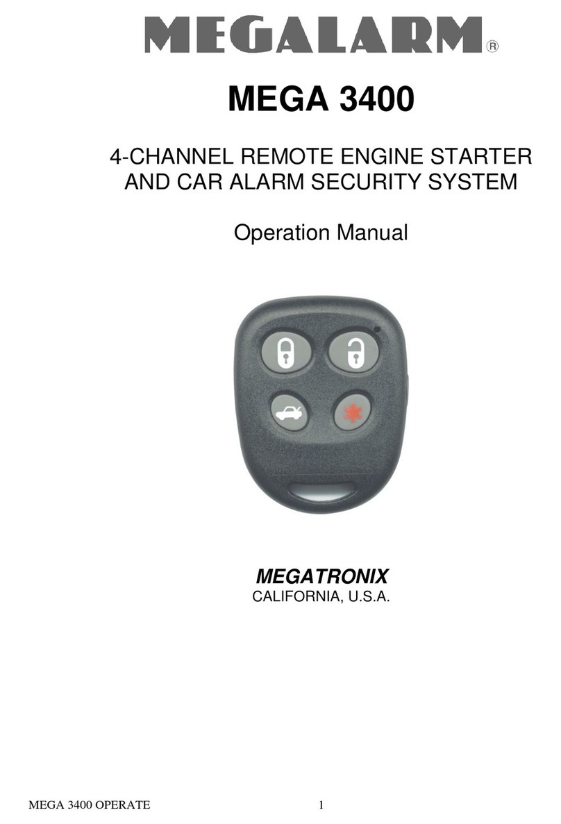 MEGATRONIX MEGALARM MEGA 3400 Operation manual