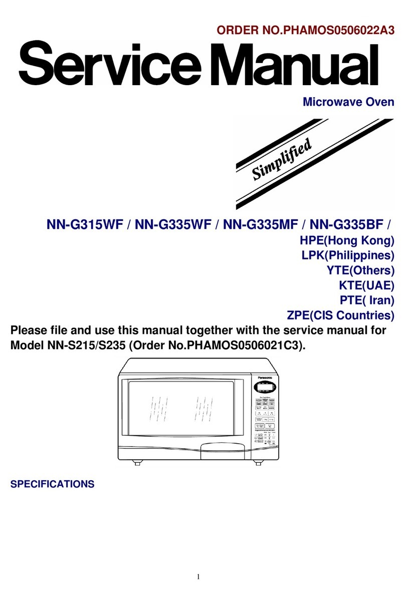 Panasonic NN-G335MF Service manual