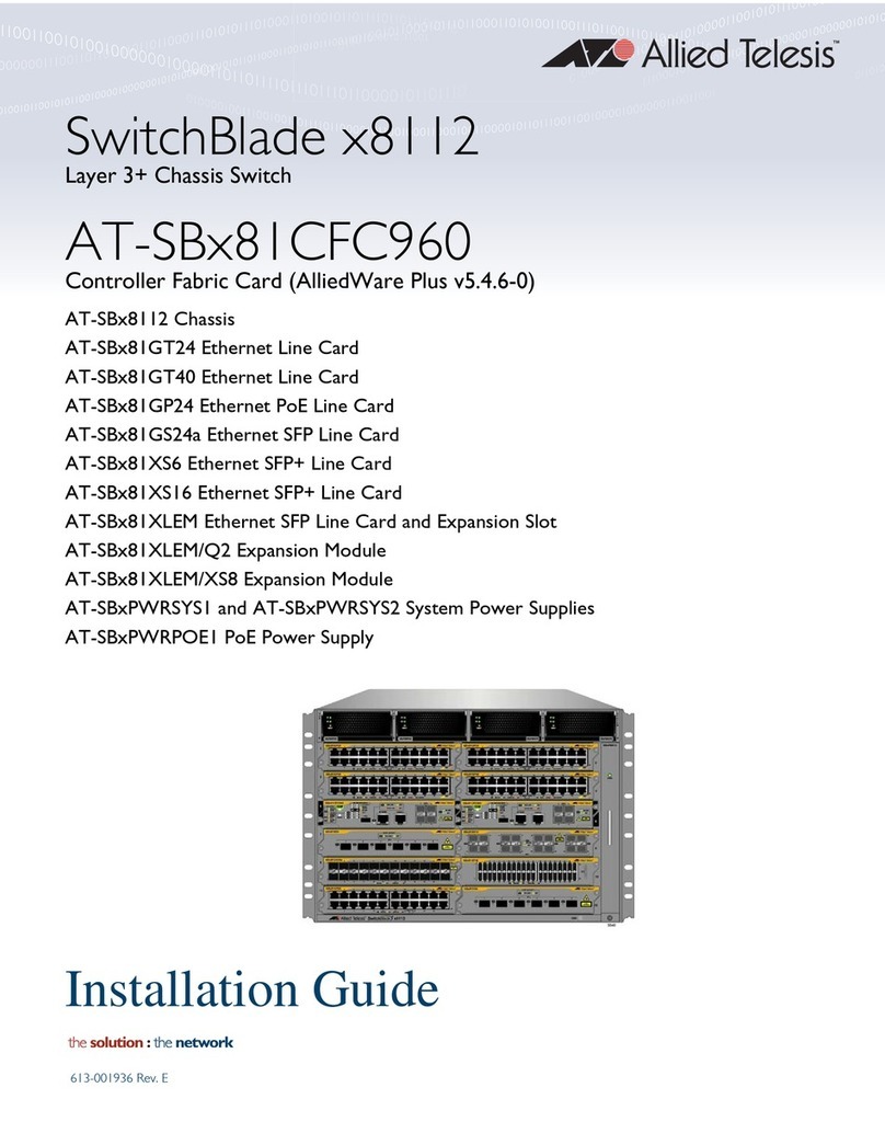 Allied Telesis SwitchBladex8112 User manual