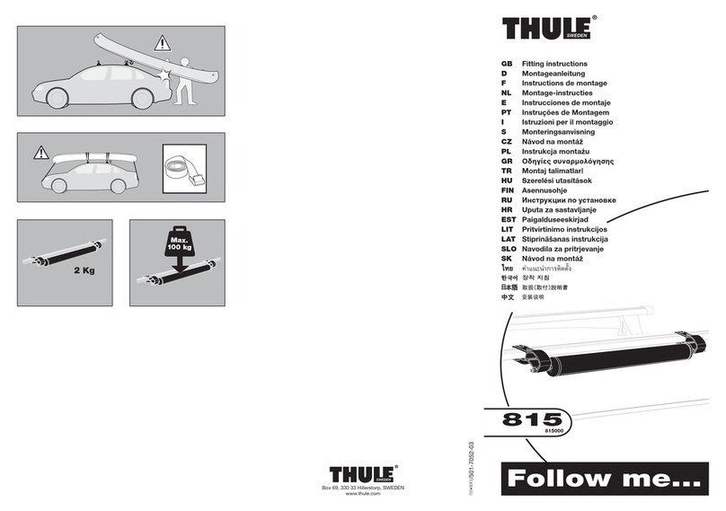 Thule 815 User manual Thule 815 User manual