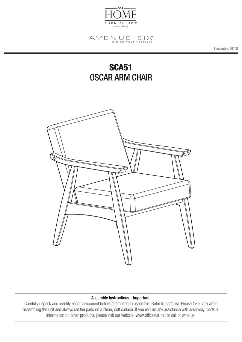 OSP Home Furnishings AVENUE SIX OSCAR SCA51 Assembly instructions OSP Home Furnishings AVENUE SIX OSCAR SCA51 Assembly instructions