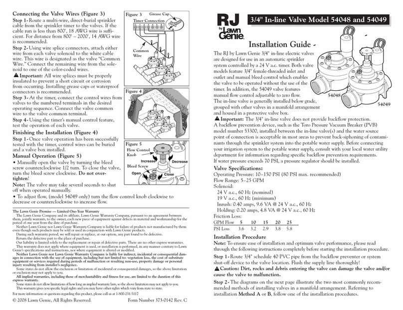 Lawn Genie RJ 54048 installation guide