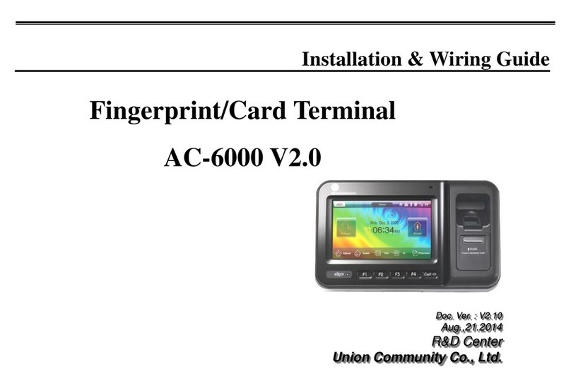 UNIONCOMMUNITY AC-6000 User manual