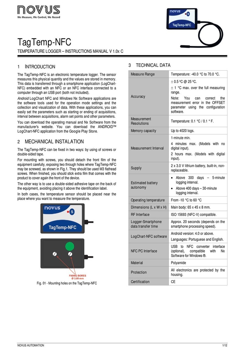 Novus TagTemp-NFC User manual Novus TagTemp-NFC User manual