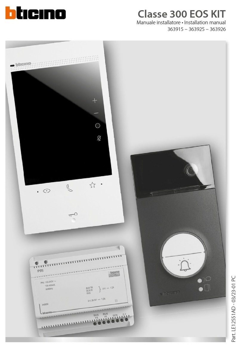 Bticino 363925 installation manual Bticino 363925 installation manual