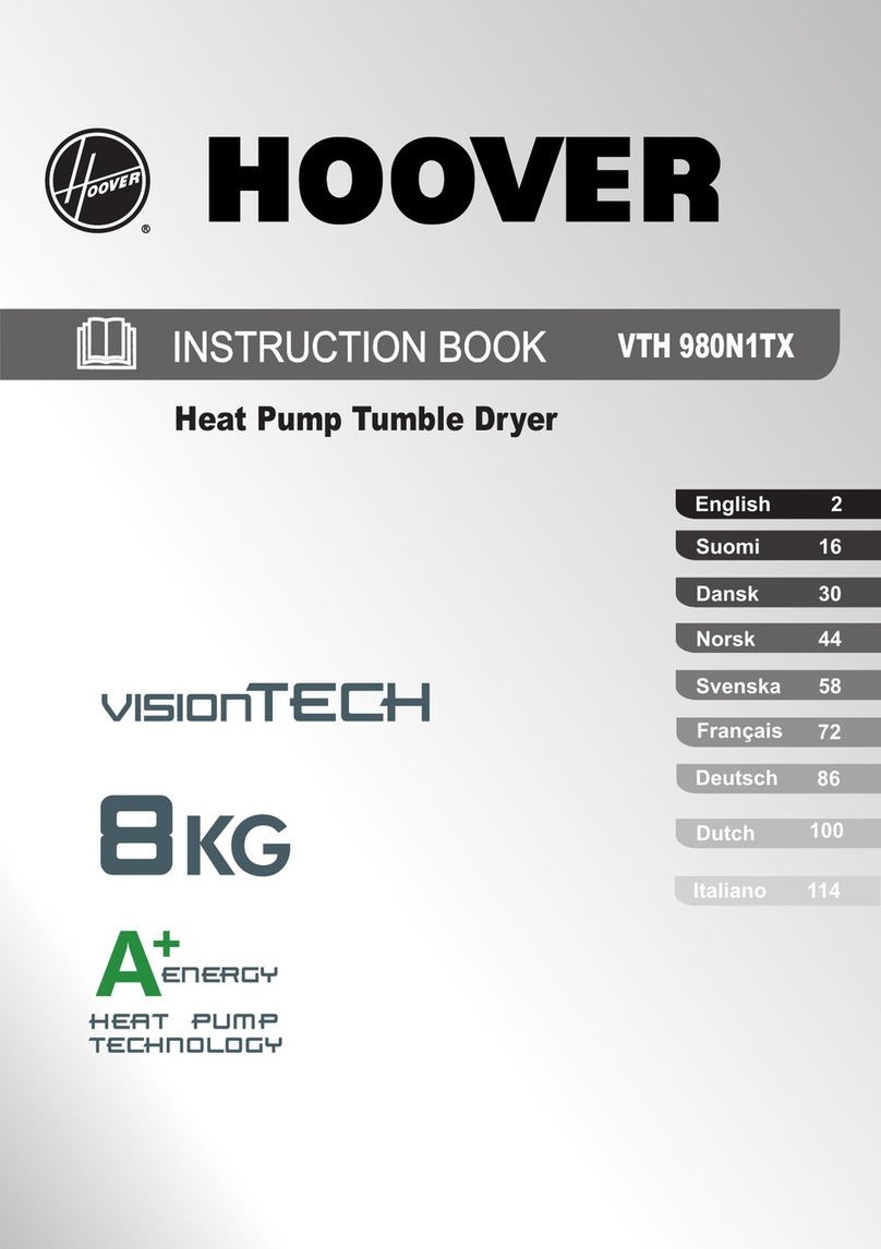Hoover VISION TECH VTH 980N1TX User manual Hoover VISION TECH VTH 980N1TX User manual