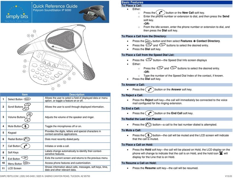 Polycom SoundStation IP 6000 User manual