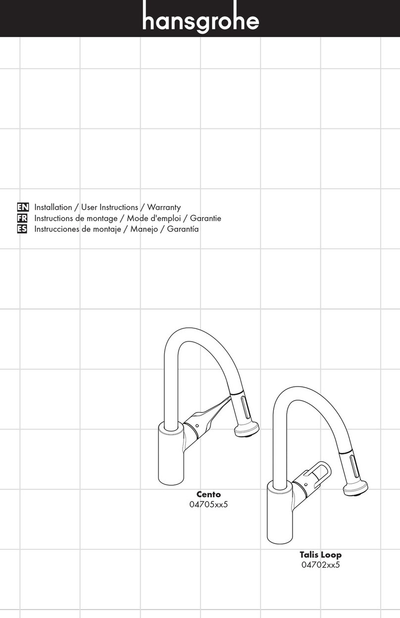 Hans Grohe Cento 04705 5 Series Instruction Manual Hans Grohe Cento 04705 5 Series Instruction Manual