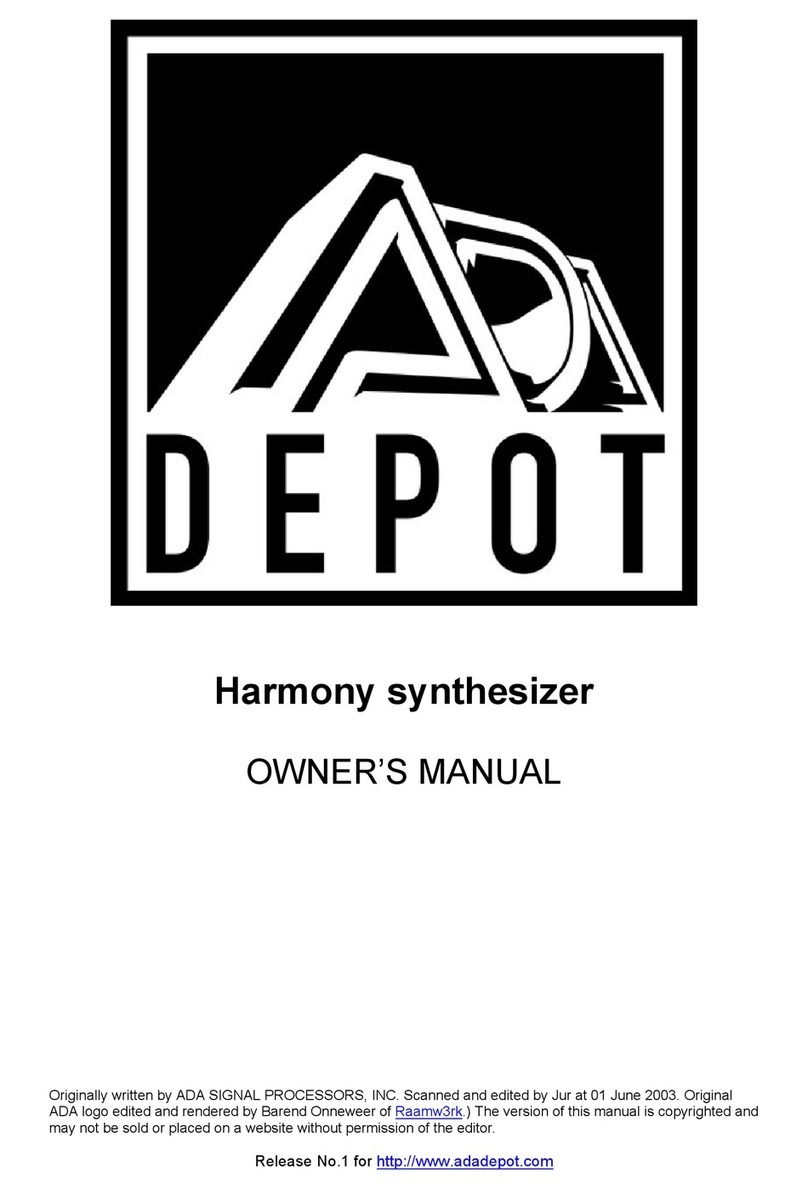 A/DA Harmony Synthesizer owner's manual