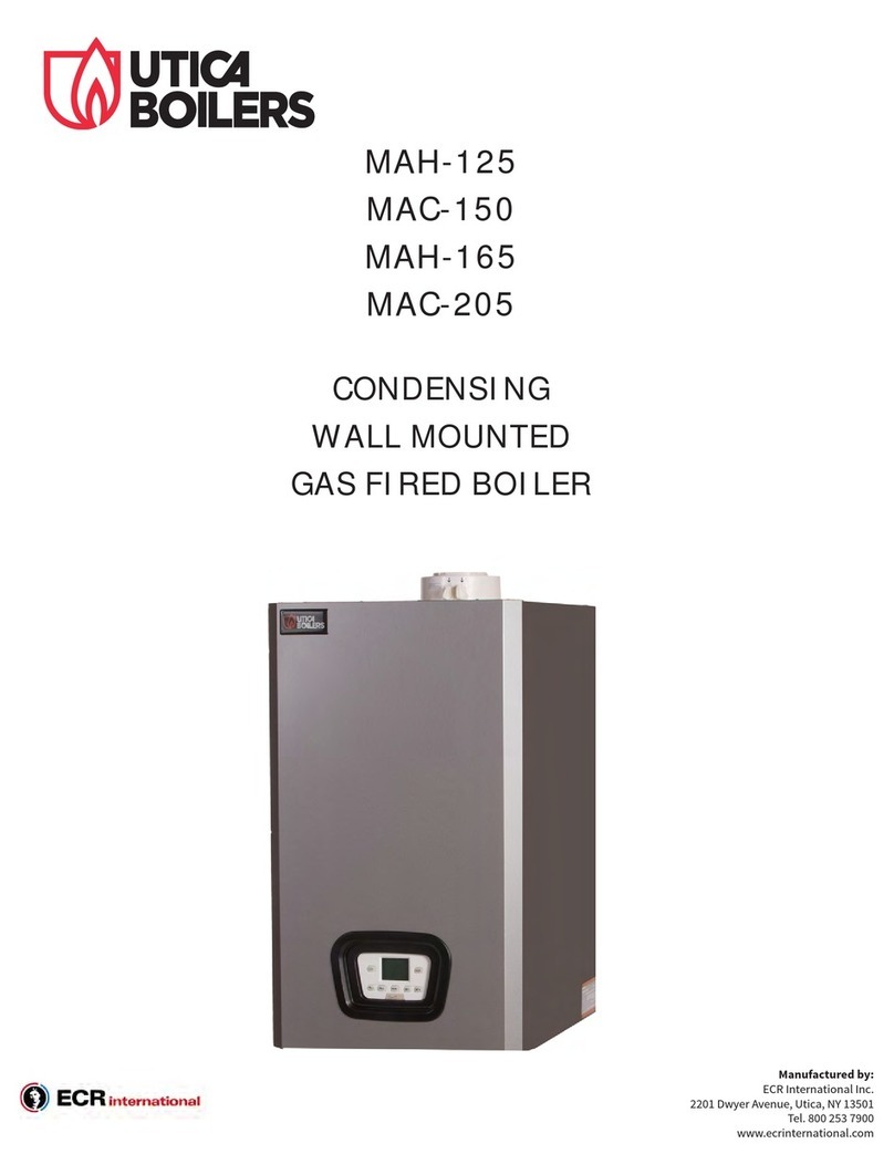 ECR International UTICA BOILERS MAH-125 Installation, operation and maintenance manual