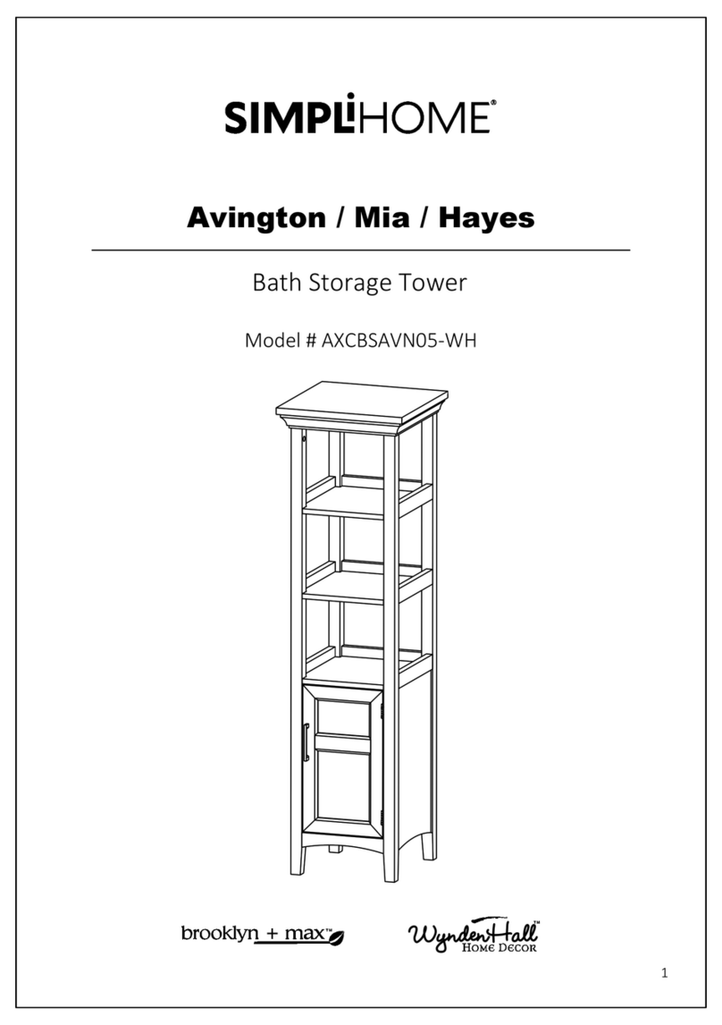 Simpli Home Avington AXCBSAVN05-WH User manual Simpli Home Avington AXCBSAVN05-WH User manual