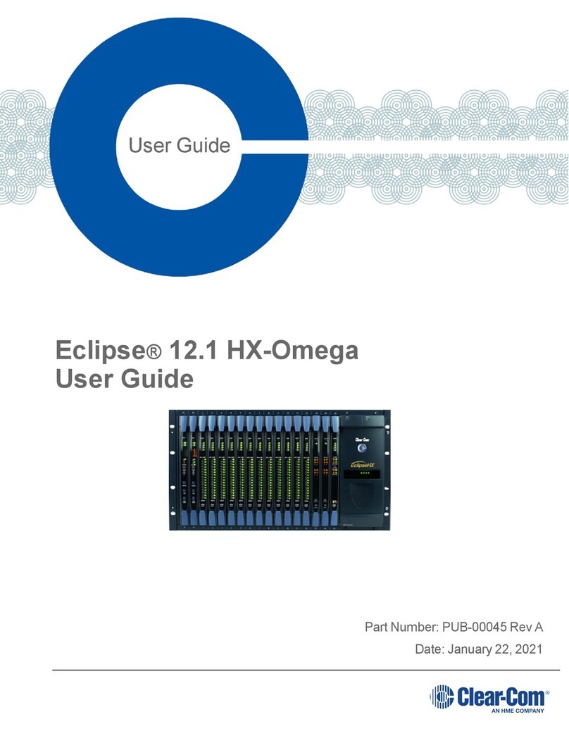 HME Clear-Com Eclipse 12.1 HX-Omega user guide