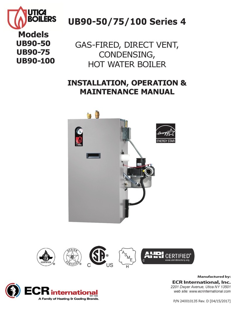 ECR International Utica Boilers UB90-50 Installation, operation & maintenance manual