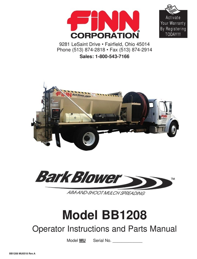 Finn BARK BLOWER BB-1208 Operator Instructions And Parts Manual