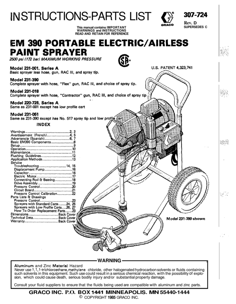 Graco EM 390 Operation manual