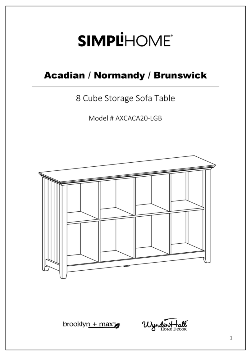 Simpli Home Acadian AXCACA20-LGB User manual Simpli Home Acadian AXCACA20-LGB User manual