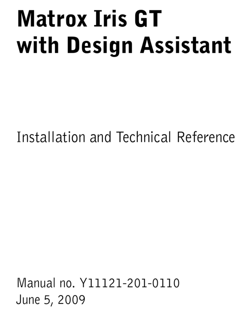 Matrox Iris GT Installation and Technical Reference