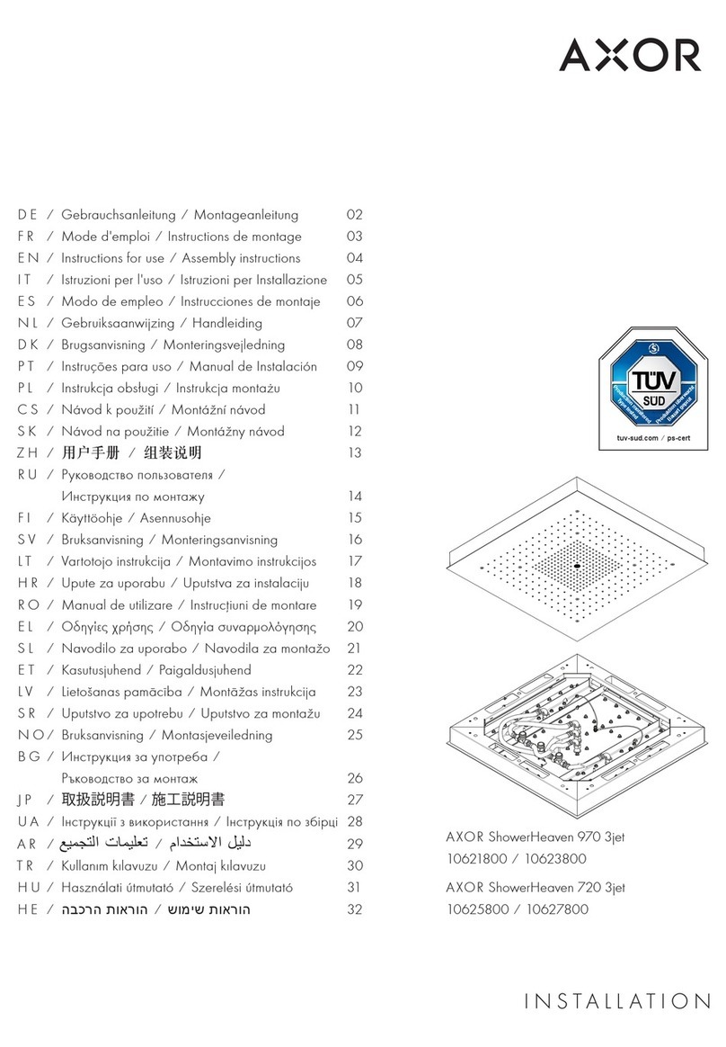 Axor ShowerHeaven 970 3jet 10621800 User manual