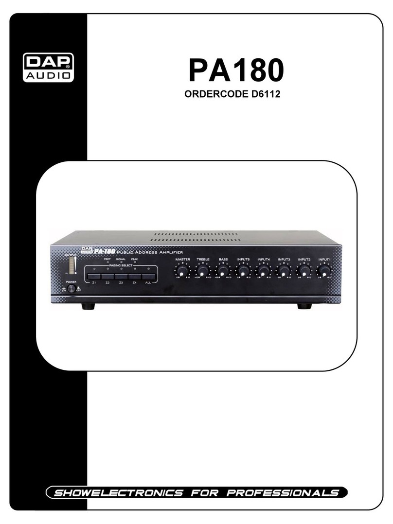 DAPAudio PA180 User manual