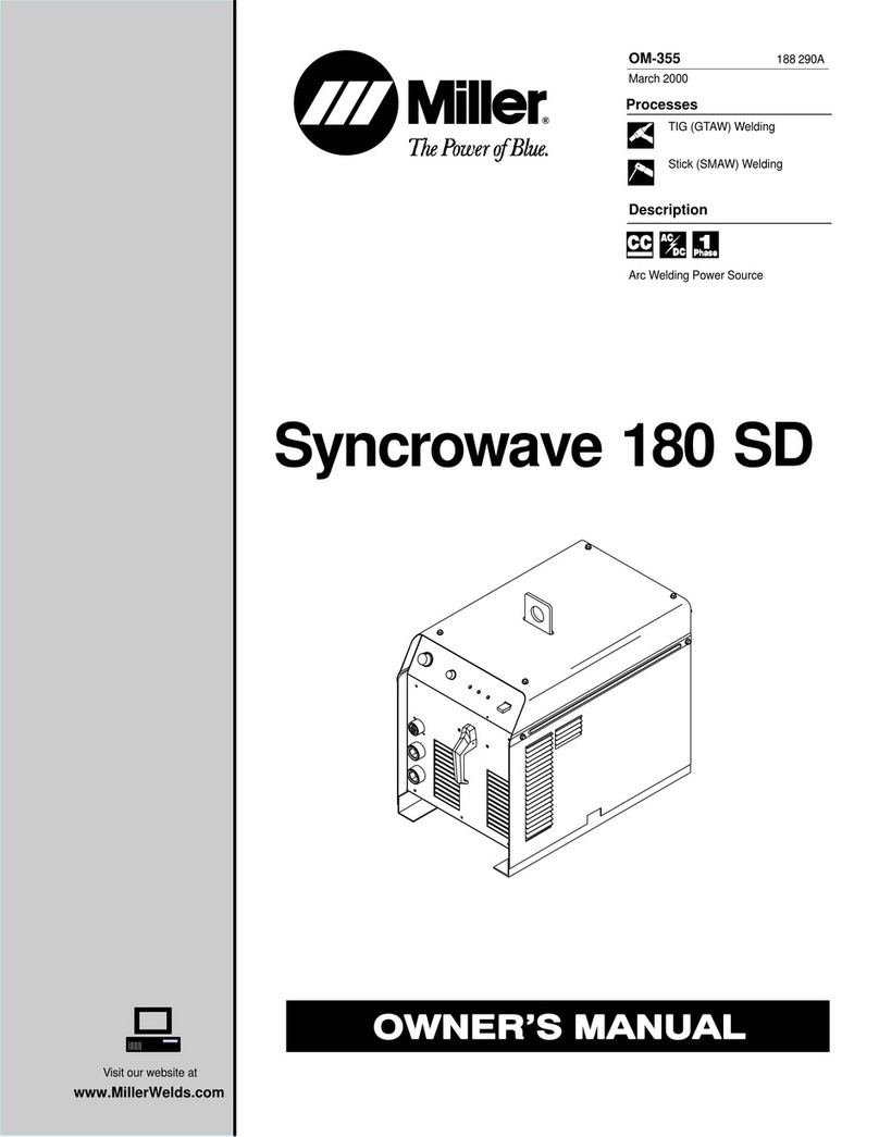 Miller Syncrowave 180 SD owner's manual