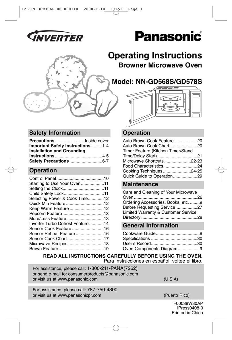 Panasonic NN-GD578S operating instructions Panasonic NN-GD578S operating instructions