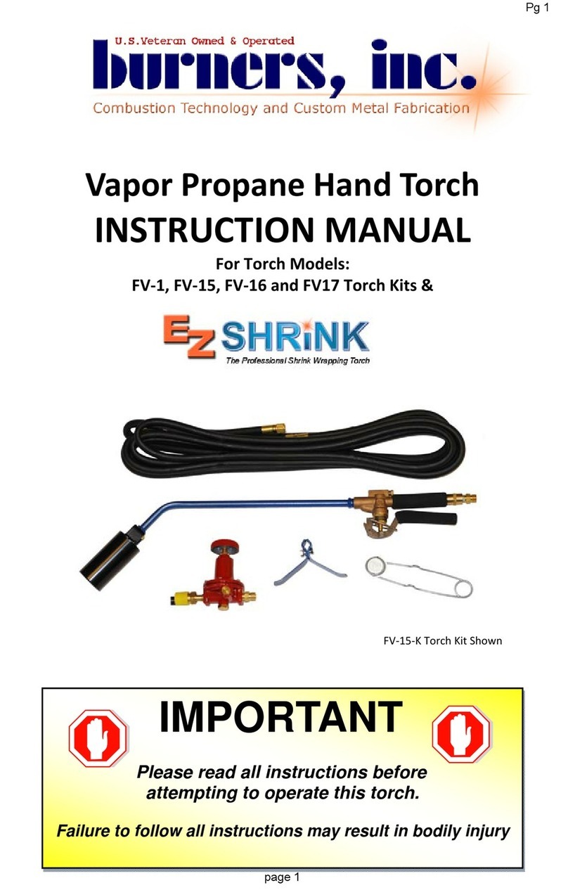 Burners FV-1 User manual