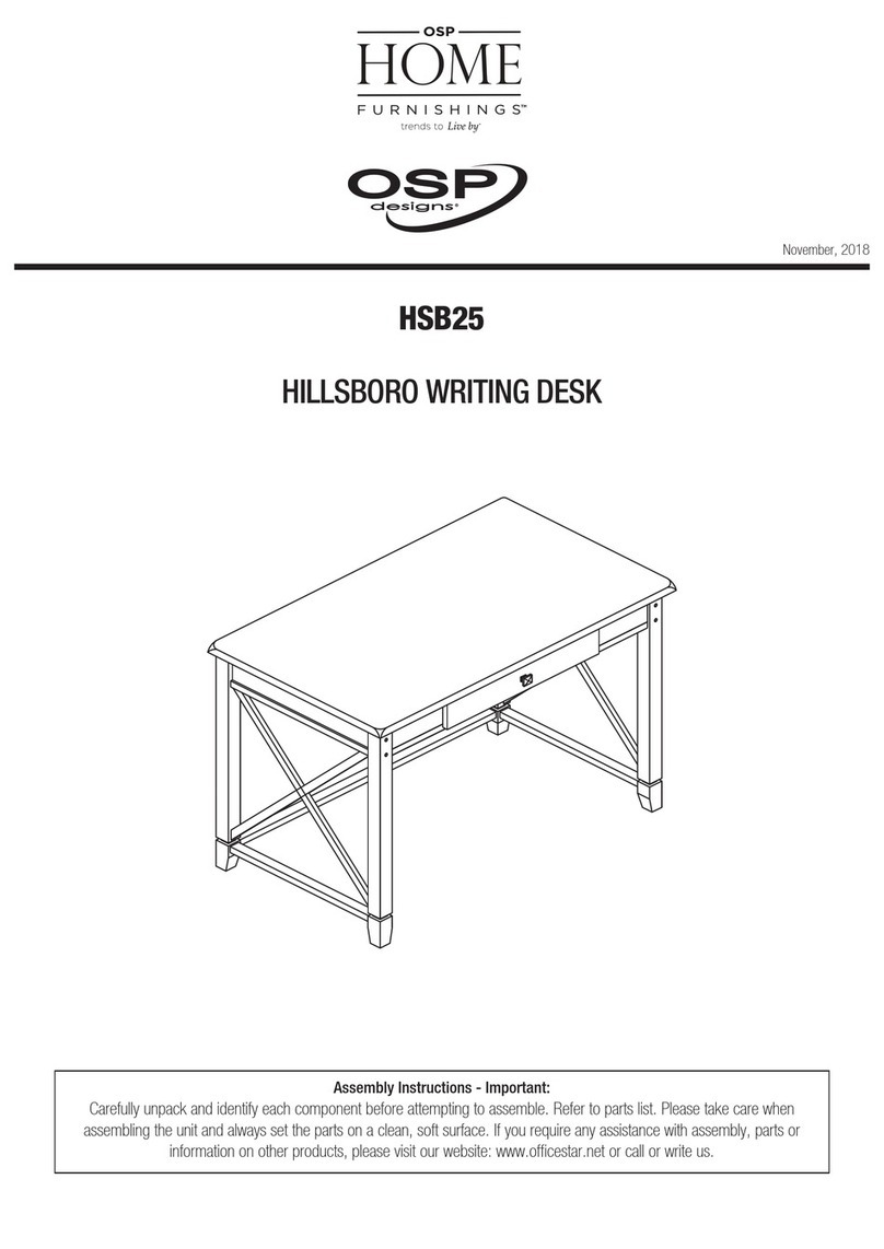OSP Home Furnishings HSB25 Assembly instructions