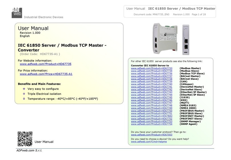 ADF Web HD67735-A1 user manual