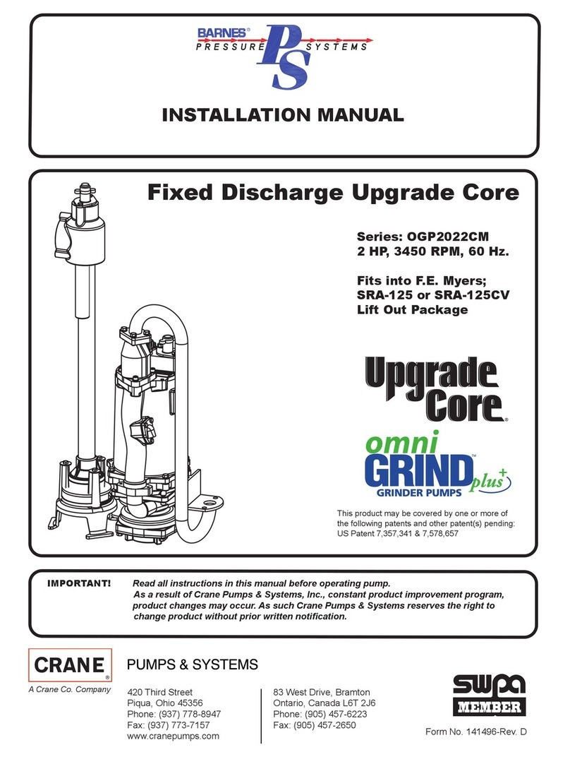 Crane BARNES PS OGP2022CM Series installation manual
