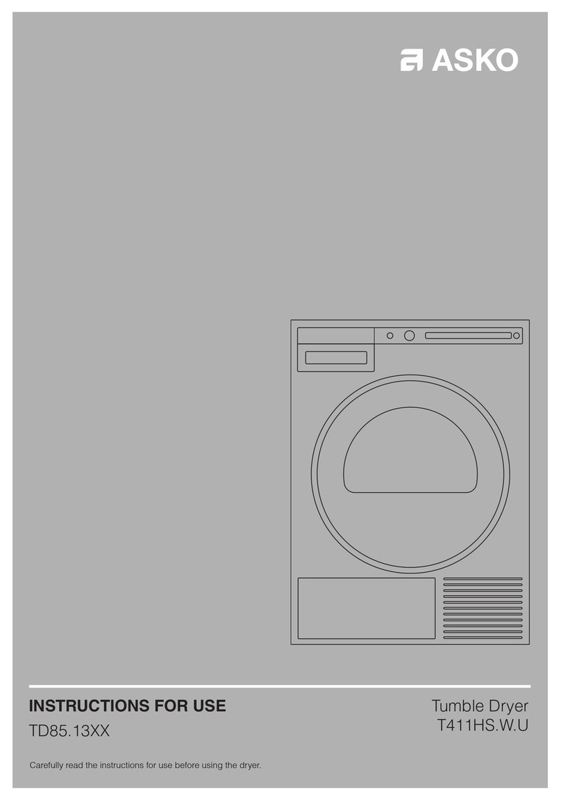Asko T411HSW User manual