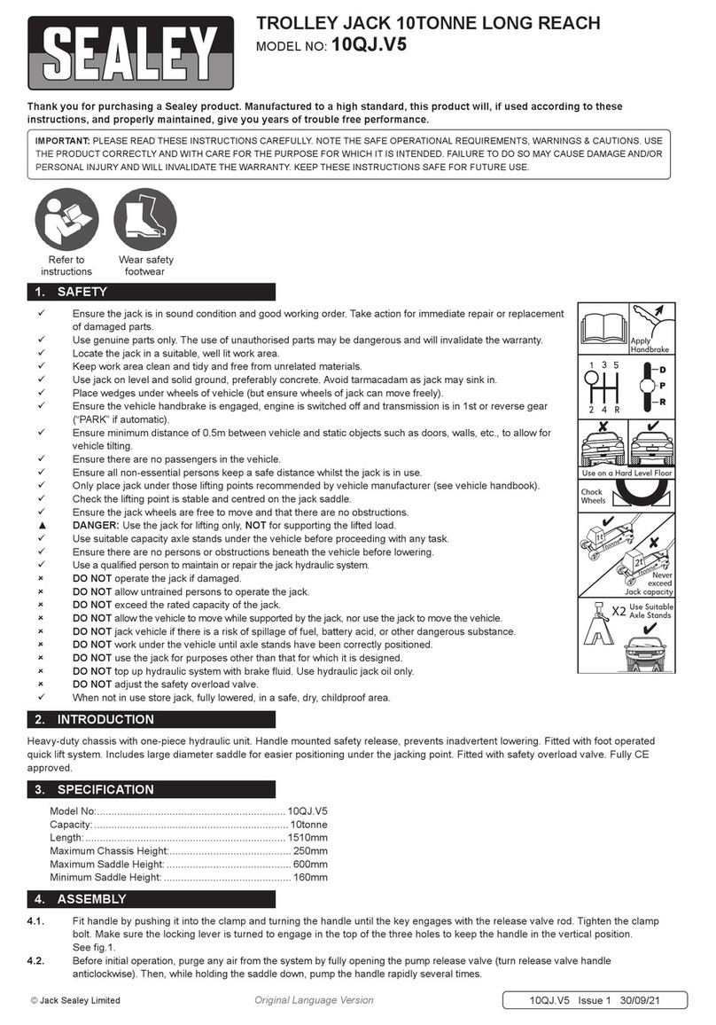 Sealey 10QJ.V5 User manual