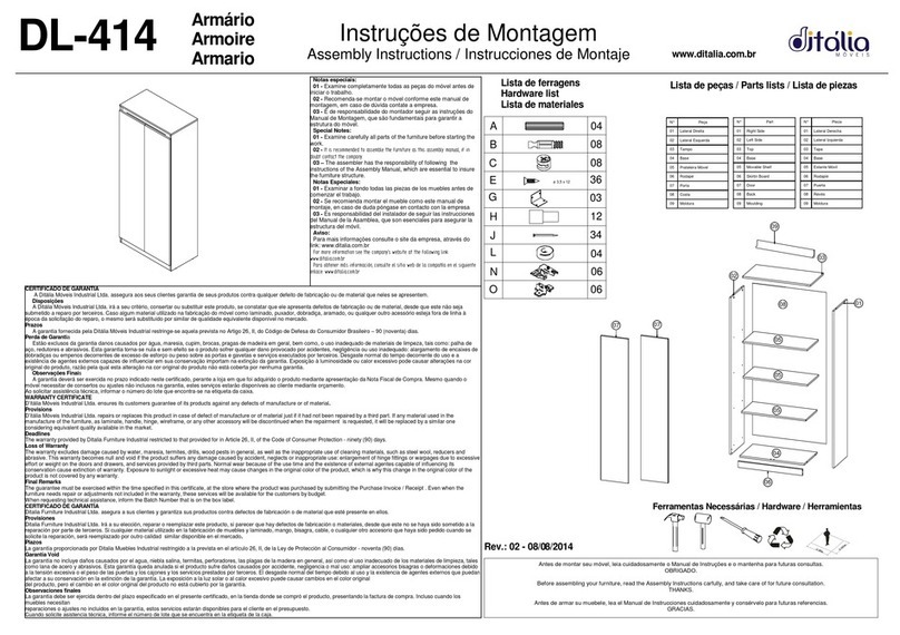 Ditalia Móveis DL-414 Assembly instructions