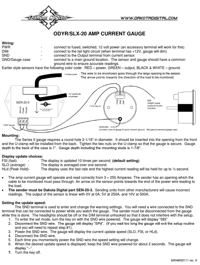 Dakota Digital ODYR/SLX-20 User manual