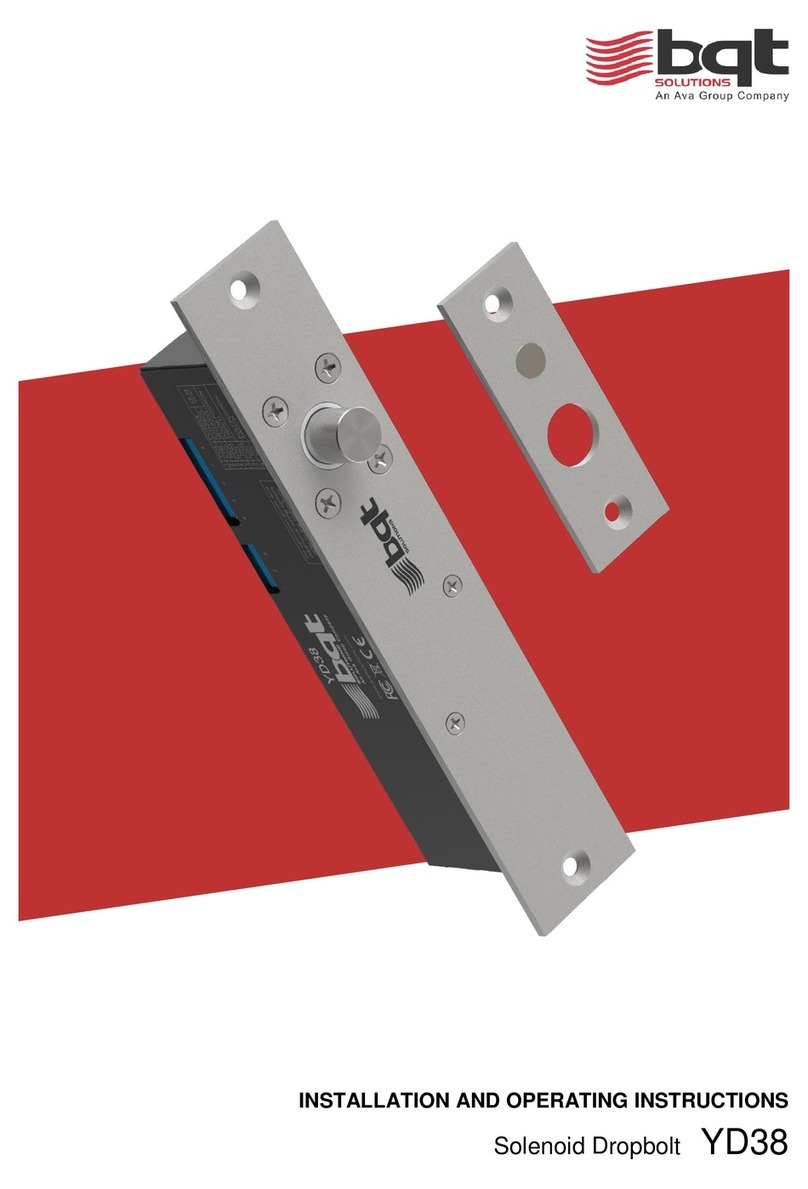 Ava BQT Solutions YD38 Installation and operating instructions