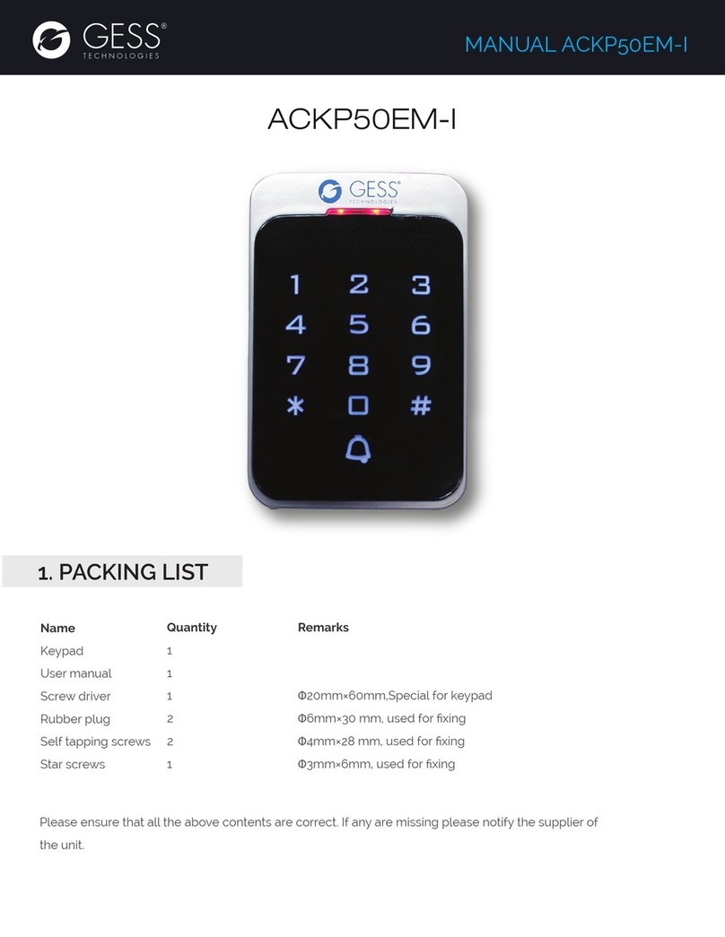 GESS ACKP50EM-I User manual