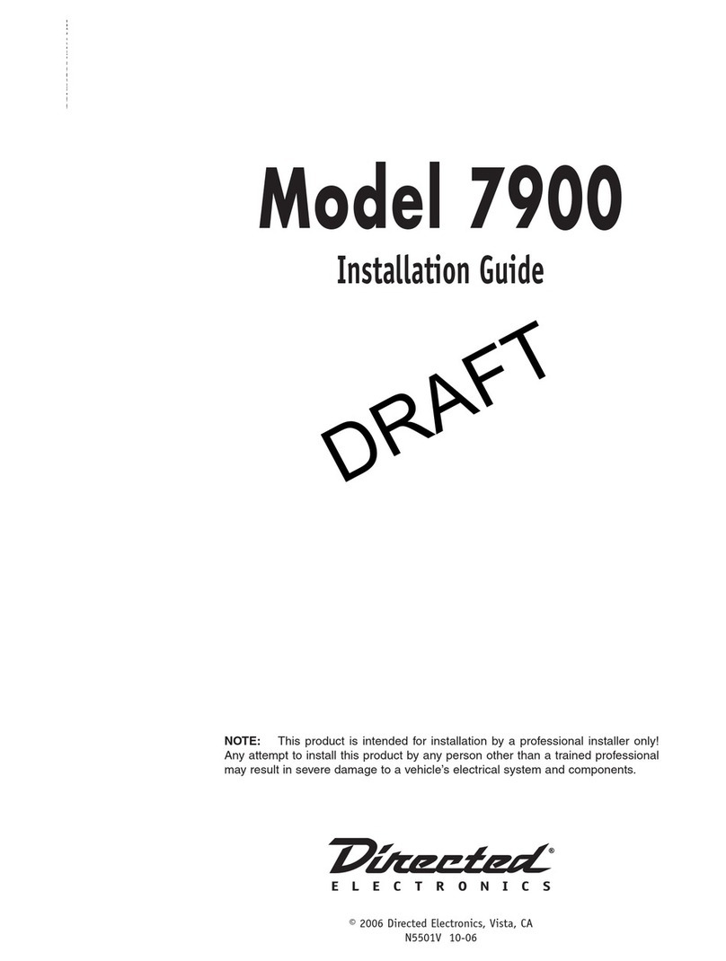 Directed Electronics 7900 User manual Directed Electronics 7900 User manual