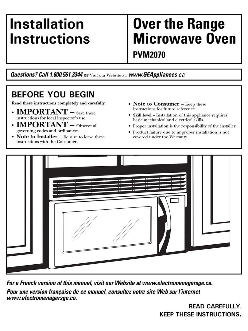 GE Spacemaker PVM2070 User manual GE Spacemaker PVM2070 User manual