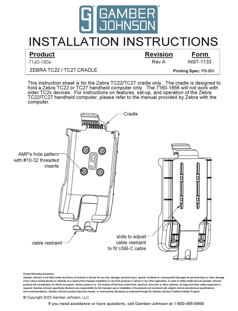 Gamber Johnson ZEBRA TC22 User manual