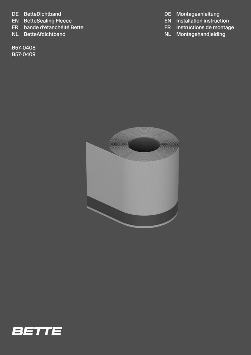 BETTE B57-0408 User manual