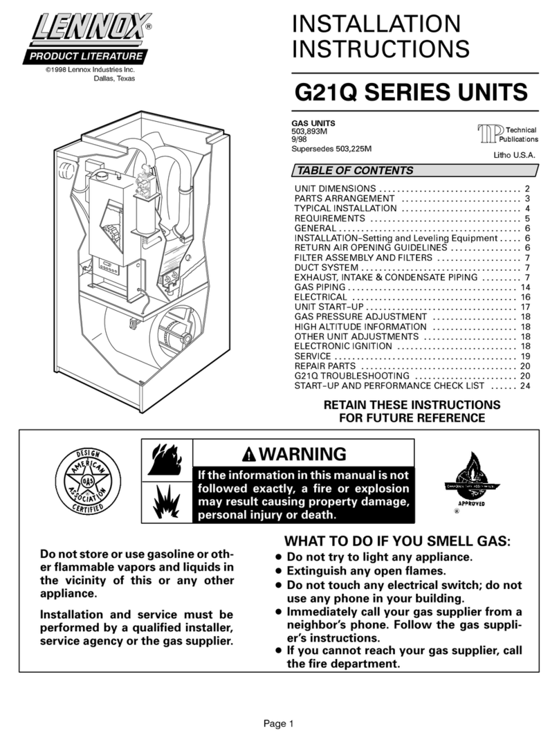 Lennox G21Q Series installation instructions