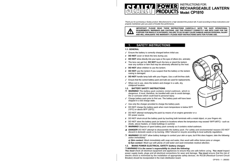 Sealey CP1810 User manual