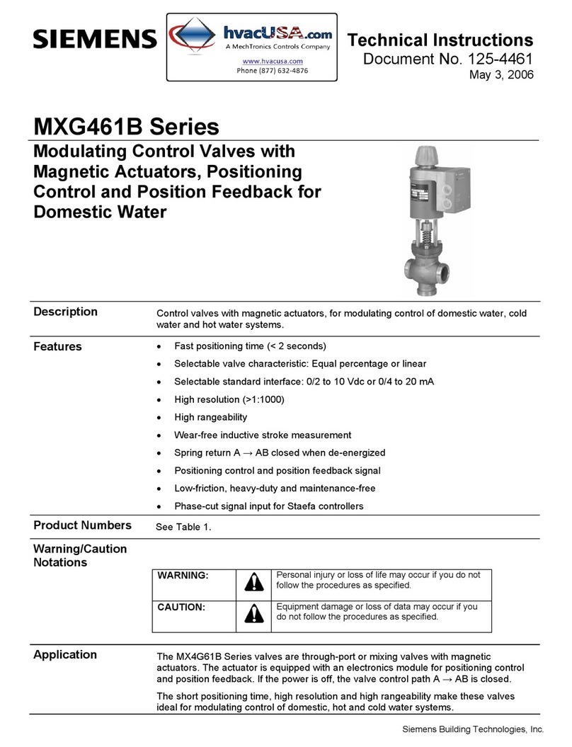 Siemens MXG461B Series Technical instructions Siemens MXG461B Series Technical instructions