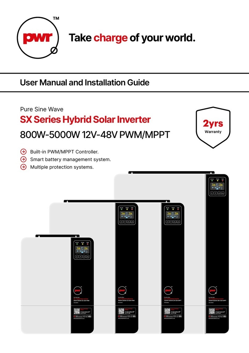 PWR SX Series User manual and installation guide PWR SX Series User manual and installation guide