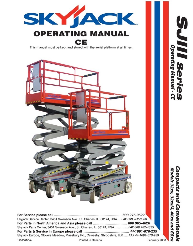 Skyjack SJIII Series User manual