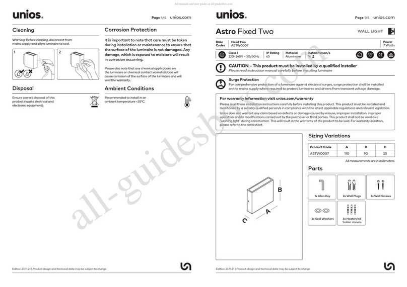 unios Astro Fixed Two User manual