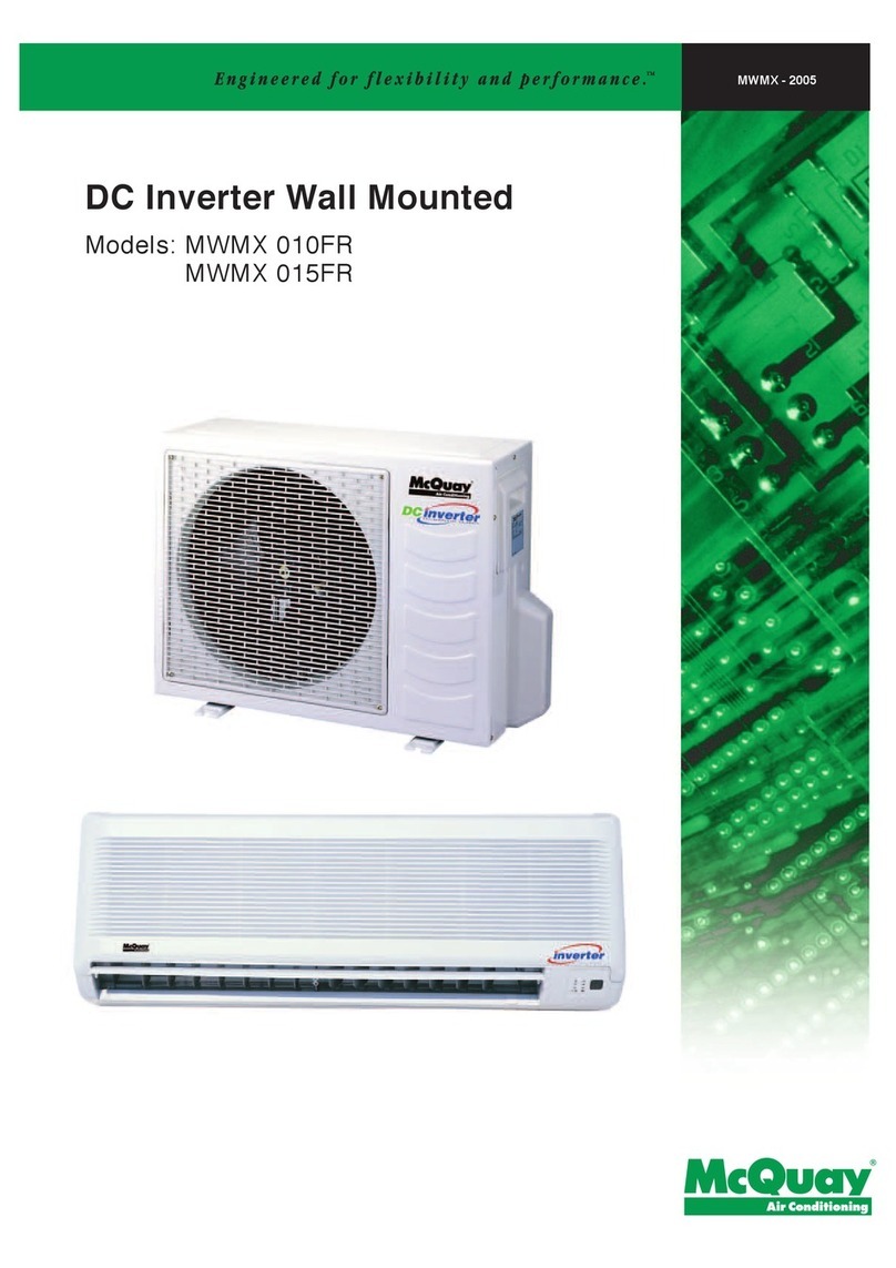 McQuay MWMX 010FR User manual