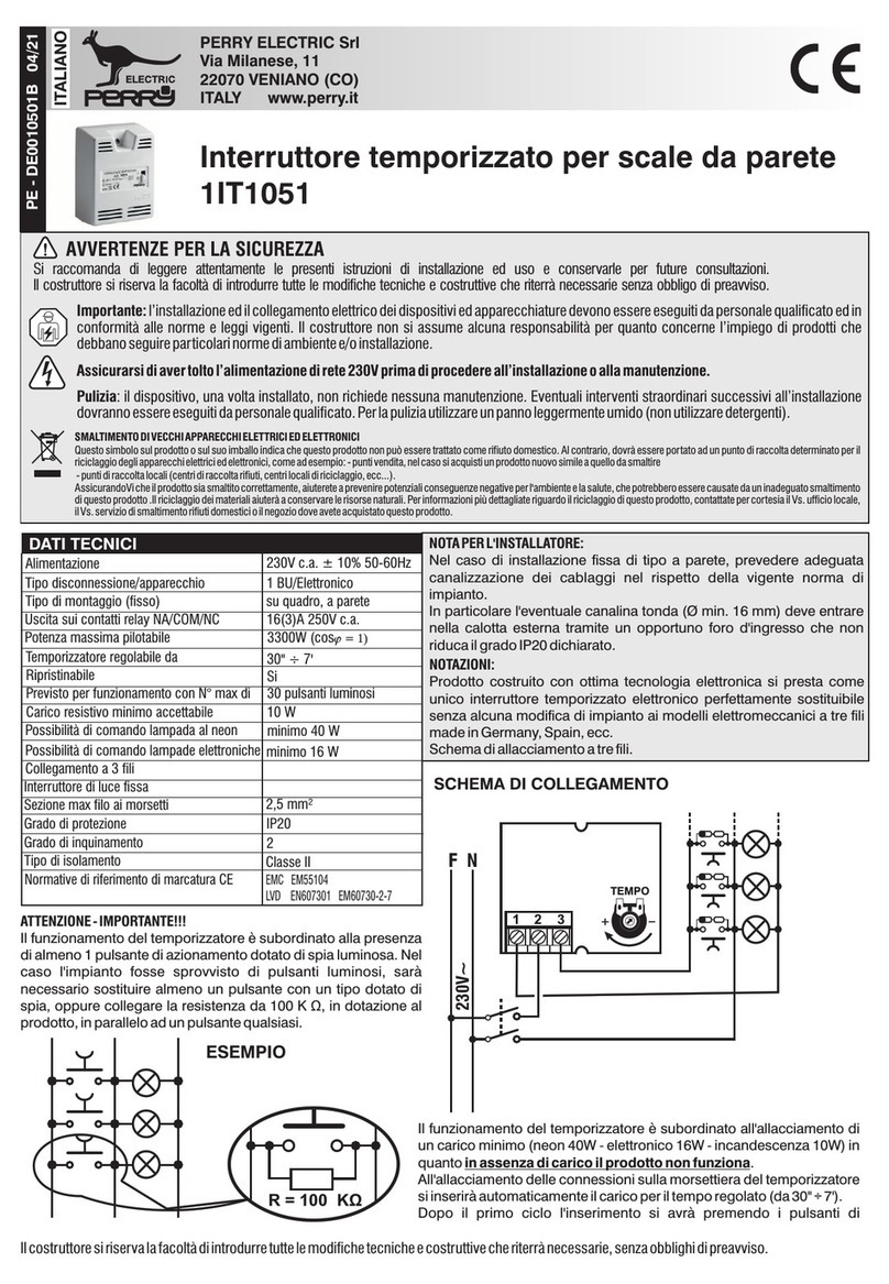 Perry Electric 1IT1051 quick start guide Perry Electric 1IT1051 quick start guide
